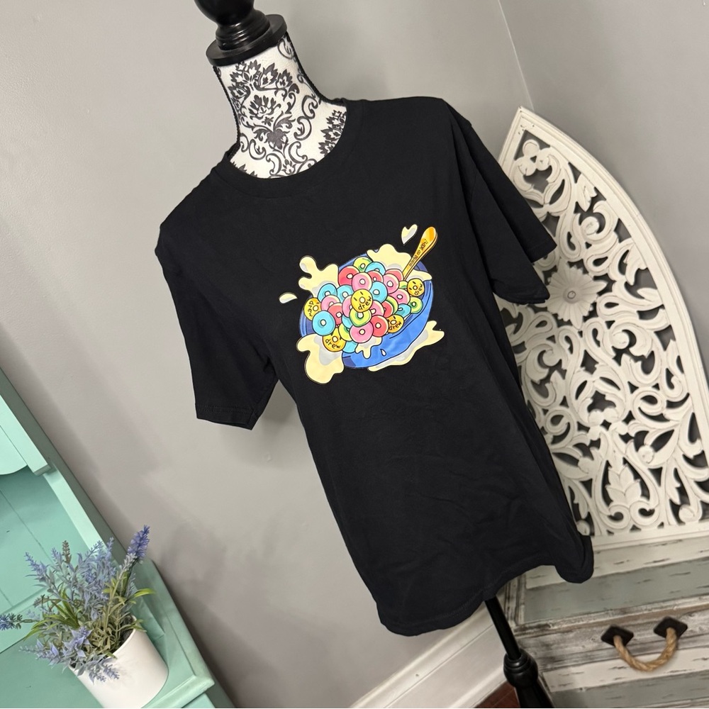 Drew House Cereal Bowl Short Sleeve Crew Neck Graphic T-Shirt Size Large Tee